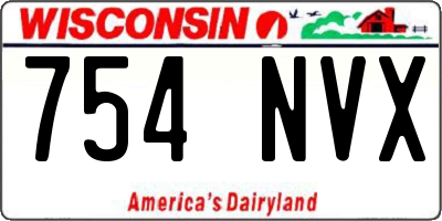 WI license plate 754NVX