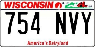 WI license plate 754NVY