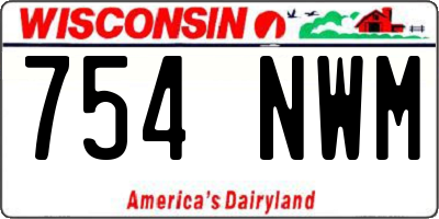 WI license plate 754NWM