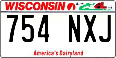 WI license plate 754NXJ