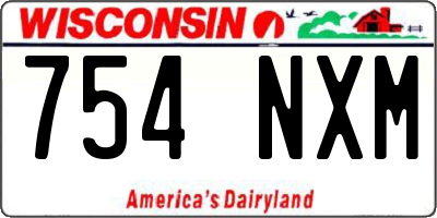 WI license plate 754NXM