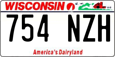 WI license plate 754NZH