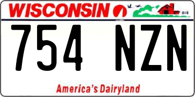 WI license plate 754NZN