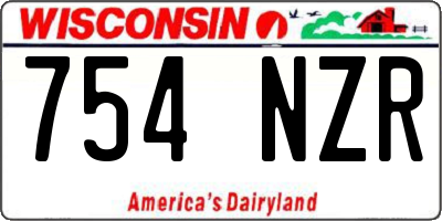 WI license plate 754NZR