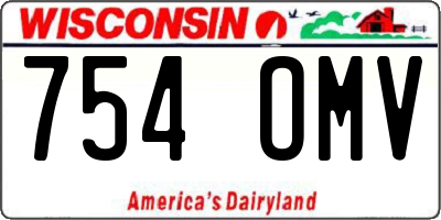 WI license plate 754OMV