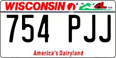 WI license plate 754PJJ
