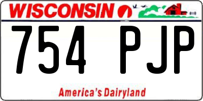 WI license plate 754PJP