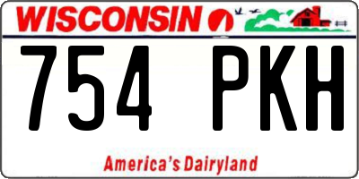 WI license plate 754PKH