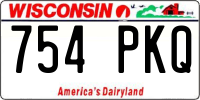 WI license plate 754PKQ