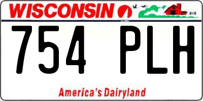 WI license plate 754PLH