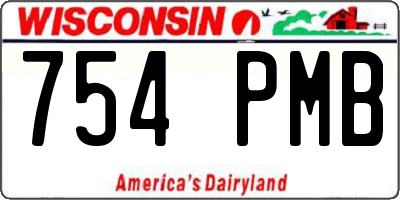 WI license plate 754PMB
