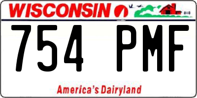 WI license plate 754PMF