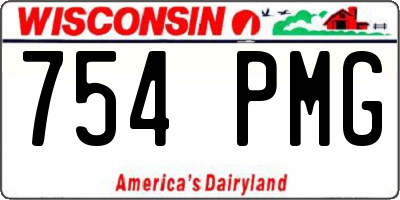 WI license plate 754PMG
