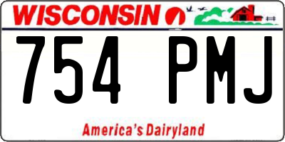 WI license plate 754PMJ