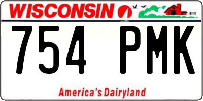 WI license plate 754PMK