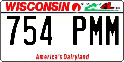 WI license plate 754PMM