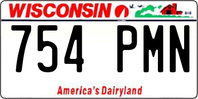 WI license plate 754PMN