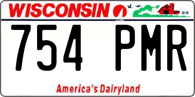 WI license plate 754PMR