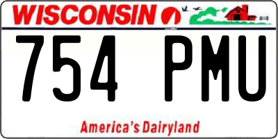 WI license plate 754PMU
