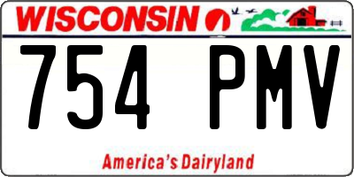 WI license plate 754PMV