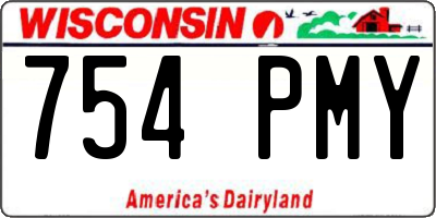WI license plate 754PMY