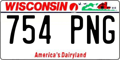 WI license plate 754PNG