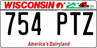 WI license plate 754PTZ
