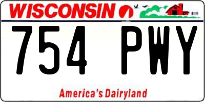 WI license plate 754PWY