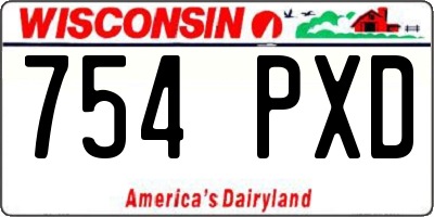 WI license plate 754PXD