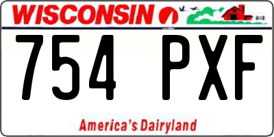 WI license plate 754PXF