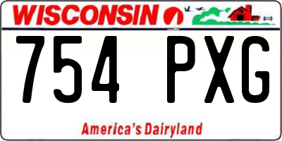 WI license plate 754PXG