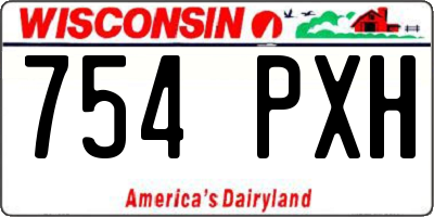 WI license plate 754PXH