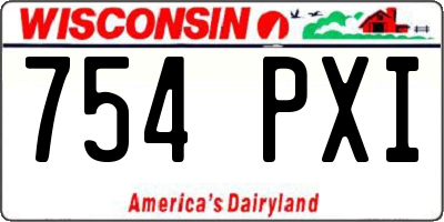 WI license plate 754PXI