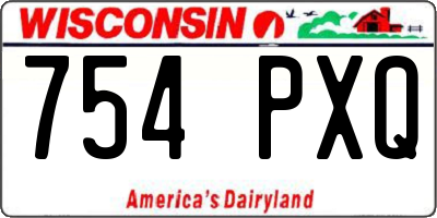 WI license plate 754PXQ