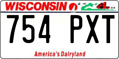 WI license plate 754PXT