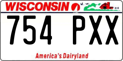 WI license plate 754PXX
