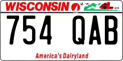 WI license plate 754QAB