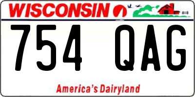 WI license plate 754QAG
