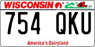 WI license plate 754QKU
