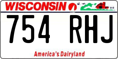 WI license plate 754RHJ