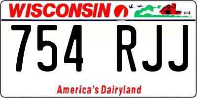 WI license plate 754RJJ