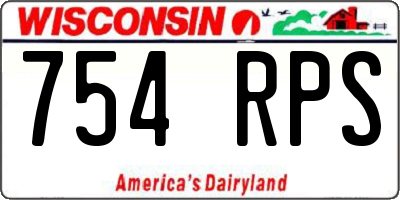 WI license plate 754RPS