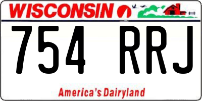WI license plate 754RRJ