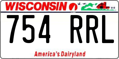 WI license plate 754RRL