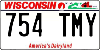 WI license plate 754TMY