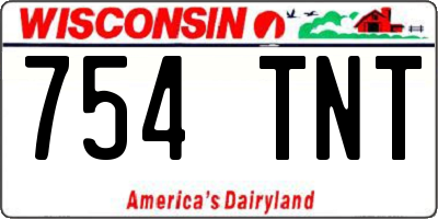 WI license plate 754TNT