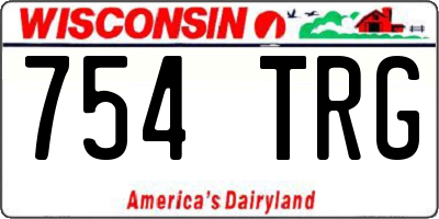 WI license plate 754TRG