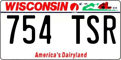 WI license plate 754TSR