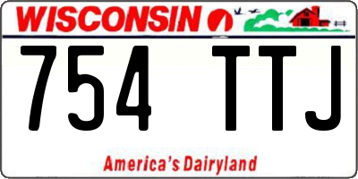 WI license plate 754TTJ