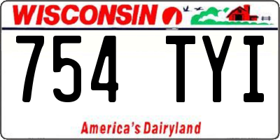 WI license plate 754TYI